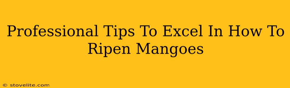 Professional Tips To Excel In How To Ripen Mangoes