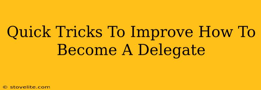 Quick Tricks To Improve How To Become A Delegate