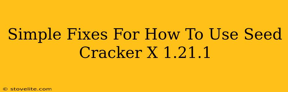 Simple Fixes For How To Use Seed Cracker X 1.21.1