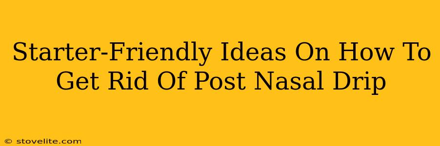 Starter-Friendly Ideas On How To Get Rid Of Post Nasal Drip