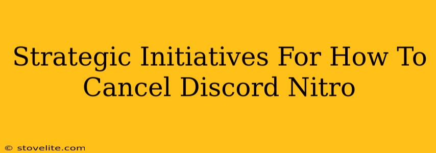 Strategic Initiatives For How To Cancel Discord Nitro