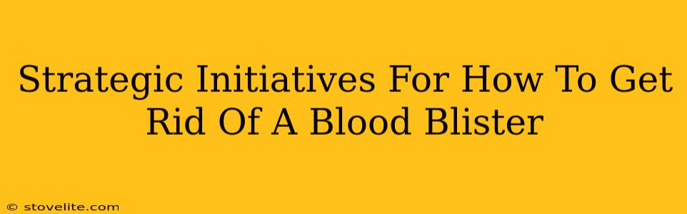 Strategic Initiatives For How To Get Rid Of A Blood Blister