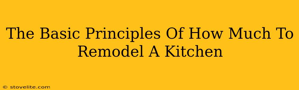 The Basic Principles Of How Much To Remodel A Kitchen