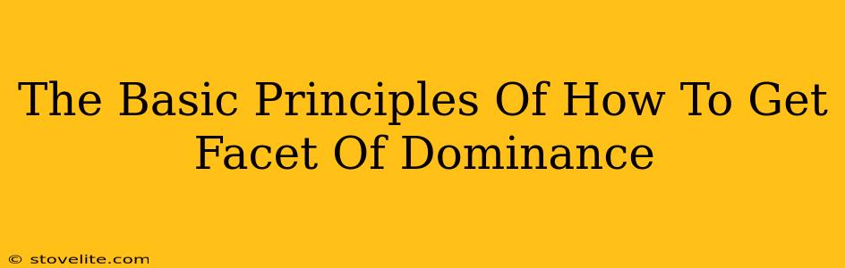 The Basic Principles Of How To Get Facet Of Dominance