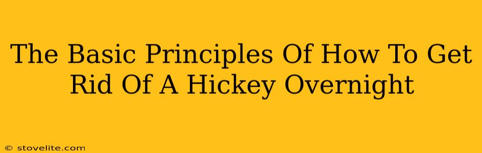 The Basic Principles Of How To Get Rid Of A Hickey Overnight