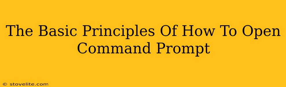 The Basic Principles Of How To Open Command Prompt