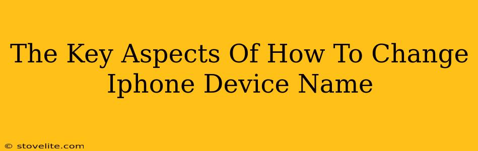 The Key Aspects Of How To Change Iphone Device Name