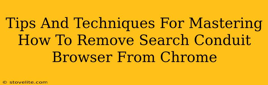 Tips And Techniques For Mastering How To Remove Search Conduit Browser From Chrome