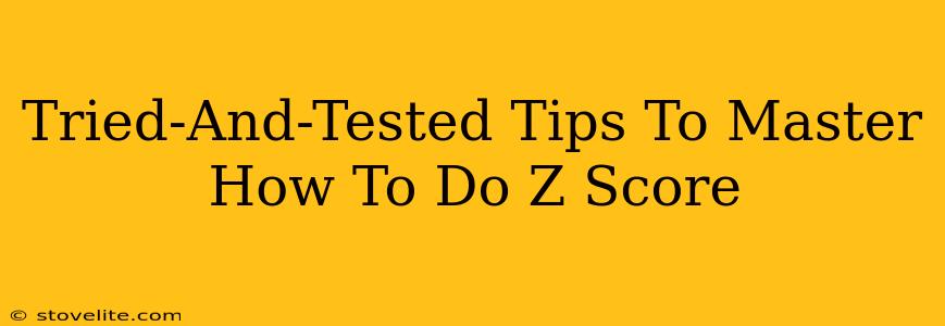 Tried-And-Tested Tips To Master How To Do Z Score