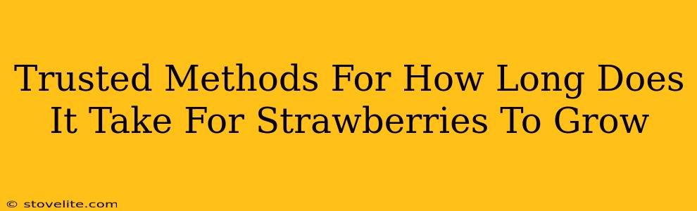 Trusted Methods For How Long Does It Take For Strawberries To Grow