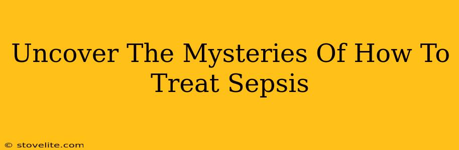 Uncover The Mysteries Of How To Treat Sepsis