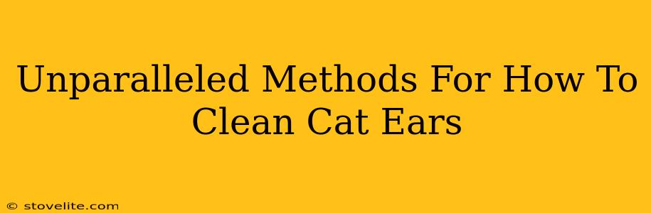 Unparalleled Methods For How To Clean Cat Ears