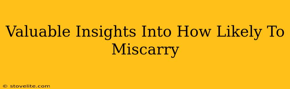 Valuable Insights Into How Likely To Miscarry