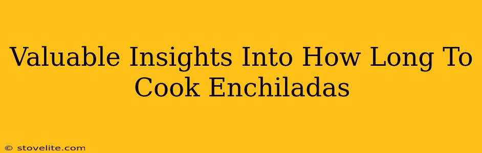 Valuable Insights Into How Long To Cook Enchiladas
