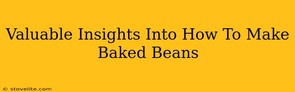 Valuable Insights Into How To Make Baked Beans